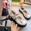 2024 Туфли-лодочки Женская обувь 2024 Новинка 2024 Нескользящие Туфли Мэри Джейн с бантом Туфли на платформе Лолита Туфли в стиле ретро с круглым носком Женская
