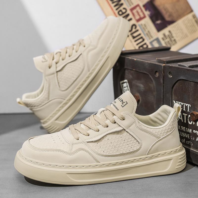 Легкие мужские кроссовки из натуральной кожи, белые туфли, модные дышащие ретро-кеды для тренировок, спортивная повседневная обувь для студентов