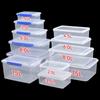 Пластиковый контейнер для хранения продуктов, прямоугольный, глубокий, 15 л, с двойными защелками