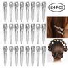 24PCS Salon Styling No Crease Hair Clip Makeup Clip Seamless No Bend