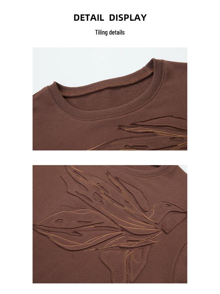 Plus Size Casual Sweatshirt for Middle-Aged Women - Early Autumn Round Neck Top