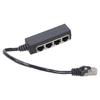 Сетевой сплиттер-адаптер RJ45 4 порта Расширение кабеля для школ и конференц-залов Простой в использовании