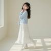 Girls' Sweet Set - Children's Fashion Long-Sleeved Top and Half-Dress Set