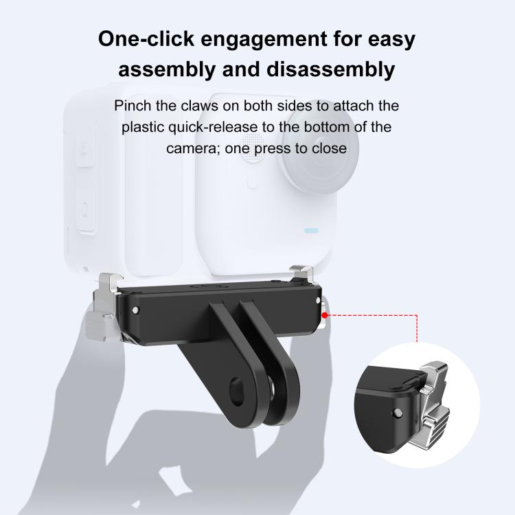 For Insta360 GO  UItra PULUZ Plastic Magnetic Quick Release Base Mount (Black)
