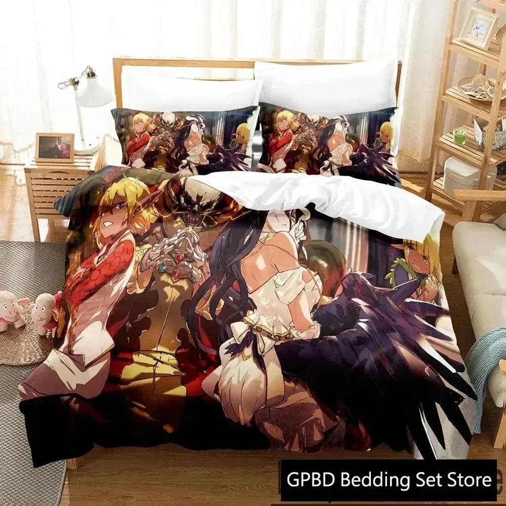 3D Print Anime OVERLORD Comfortable Duvet Quilt Cover Pillowcase Bedding Set Children Bedroom Decoration Home Textile