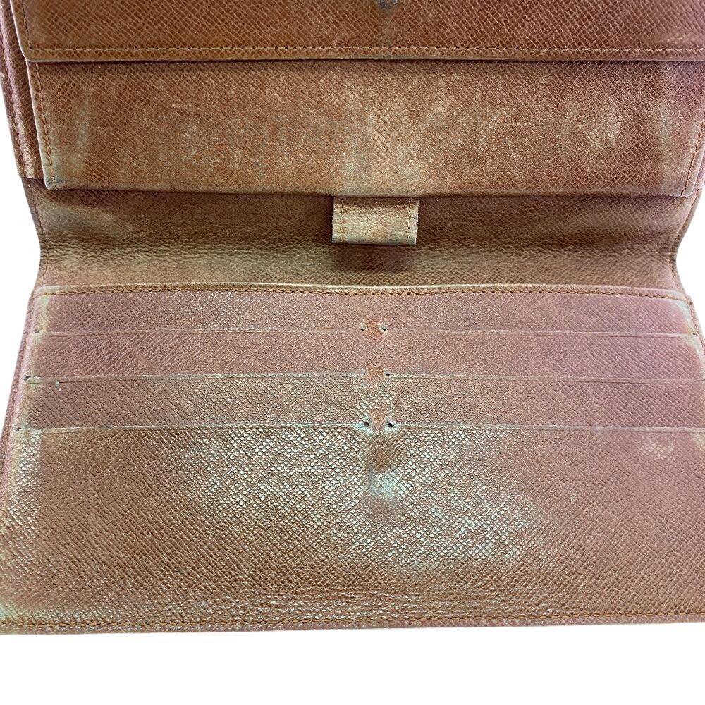 Louis Vuitton M61215 Monogram Monogram Porte Tresor International Трехскладной кошелек Коричневый Monogram Б/у