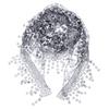 Sun Protection Sunscreen Triangle Scarf Floral Lace Hollow Out Silk Hijab Tassel Shawls Scarves