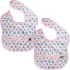 Pli? NEW Waterproof Baby Food Bibs for Babies, 2 Pieces, 46 Pink Puppies