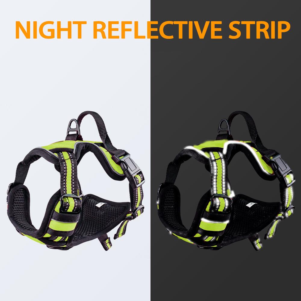Нагрудный ремень для домашних животных, большой жилет для собак, дышащая светоотражающая шлейка для собак, взрывозащищенный с поводком