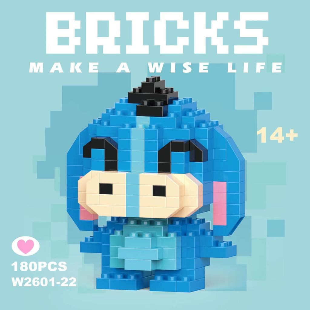 No Box  6Cm High Building Blocks Stitch Kawaii Mini Desktop Ornaments Youth Toys Room Decoration Anime Cartoon Halloween