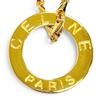 Отличный дизайн CELINE с круглым логотипом, цепочка, подвеска, аксессуар, золото, б/у
