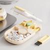 Коробка для хранения таблеток с таблетницей, портативный органайзер для таблеток, контейнер для таблеток для здоровья, дорожный футляр для таблеток, экологичный, для лекарств, карманная коробка для хранения витаминов