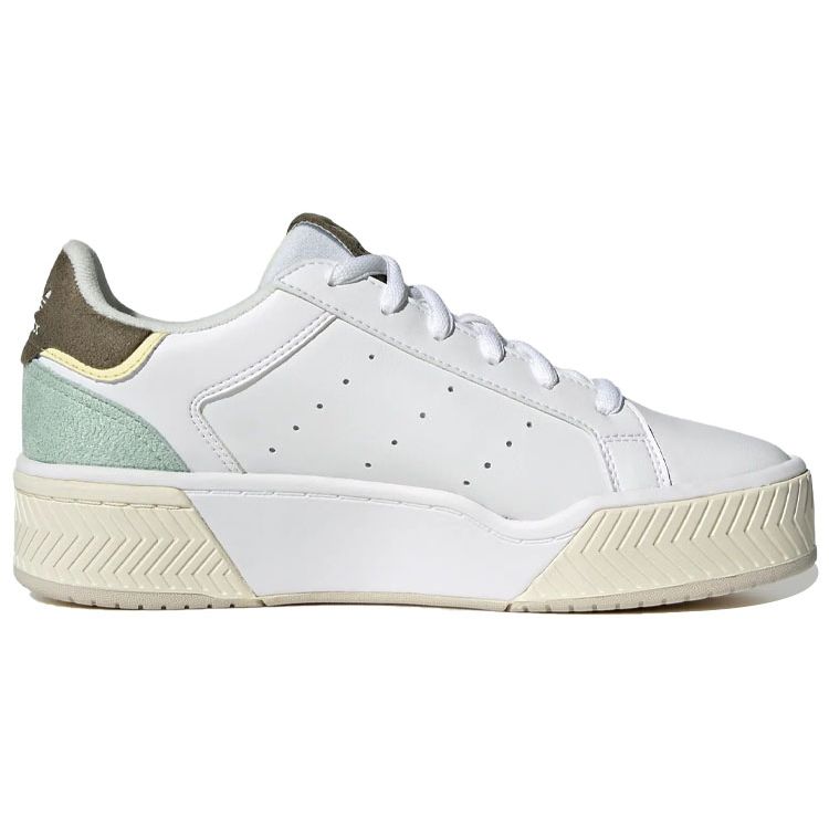 Adidas Оригинальные Court Tourino Bold Нескользящие Прочные Низкие Кеды для Скейтбординга Женские Кроссовки Белые GX1849