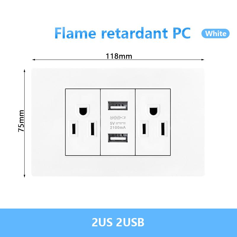 Италия Чили Мексика USB Smart Type-c 20 Вт Быстрая зарядка Настенная розетка вилка, Бразилия Панель выключателя света Универсальная розетка usb c