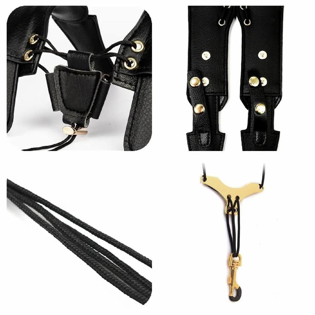 Ремешок для саксофона Кожаный регулируемый плечевой ремень для саксофона Музыкальные аксессуары