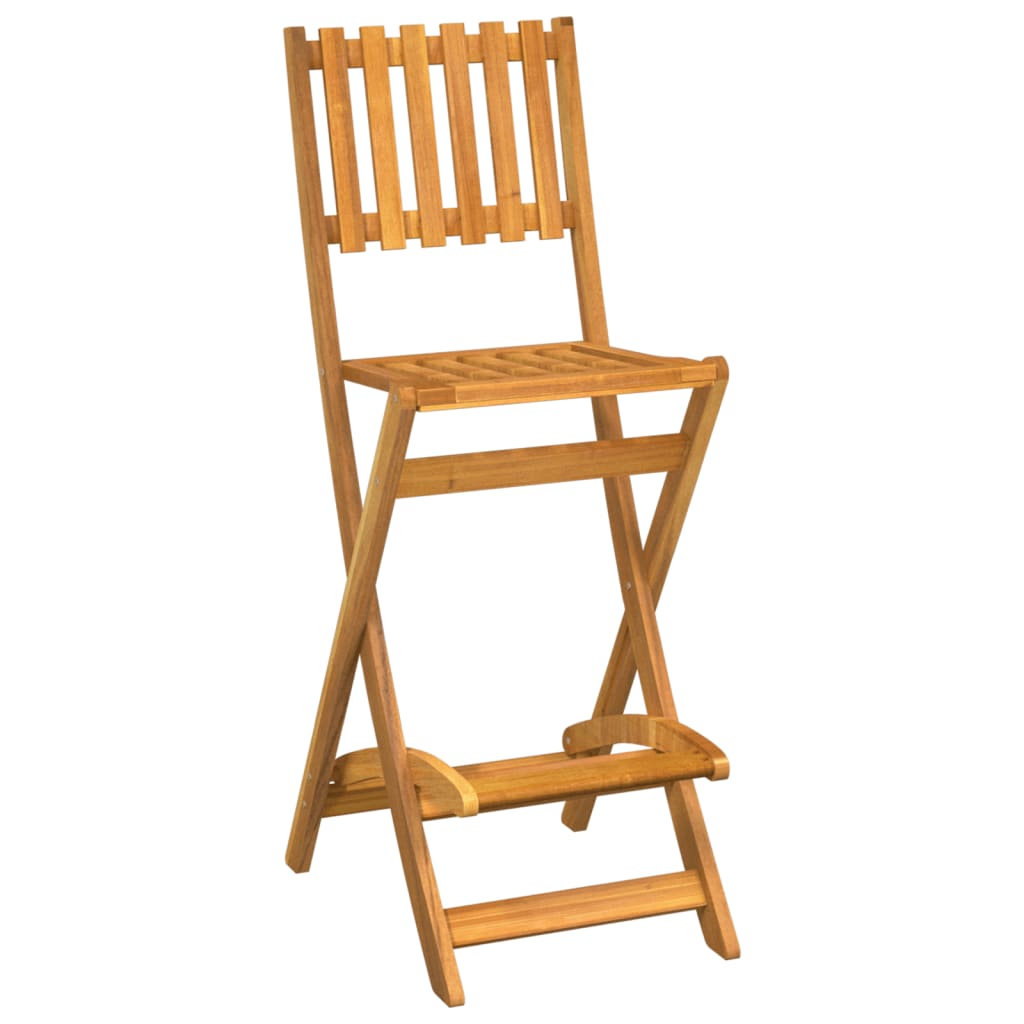 Garden Bar Stools 2 pcs. Foldable Solid Acacia Wood
