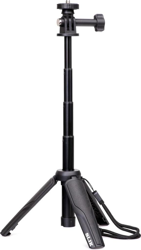 SLIK Action Stand a Mini Tripod with Extendable 305mm Compatible with Compact Cameras and with Hand Product 246924 305, 3-Way, 5-Section Pole, Tall,
