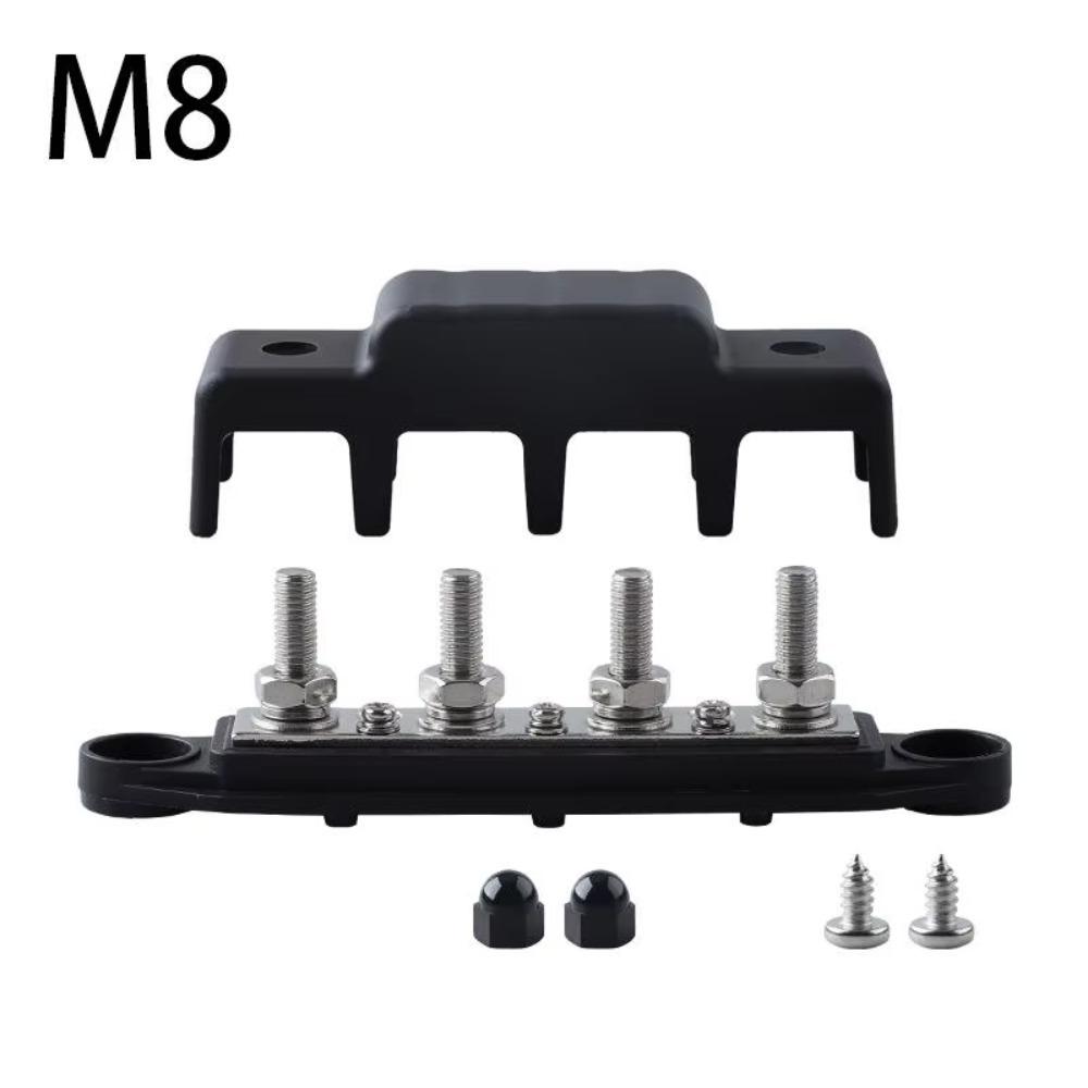 M8 M10 Studs Bus Bar Terminal 250A Battery Junction Block Power Distribution Block Boat Car RV