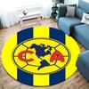 Club de Futbol América Round Area Rug,Carpet Rug for Living Room Bedroom Sofa Playroom Decor,Non-slip Floor Mat