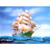5D Diamond Embroidered Landscape Sea Sailboat Diamond Painting Scenery Rhinestones Cross Stitch