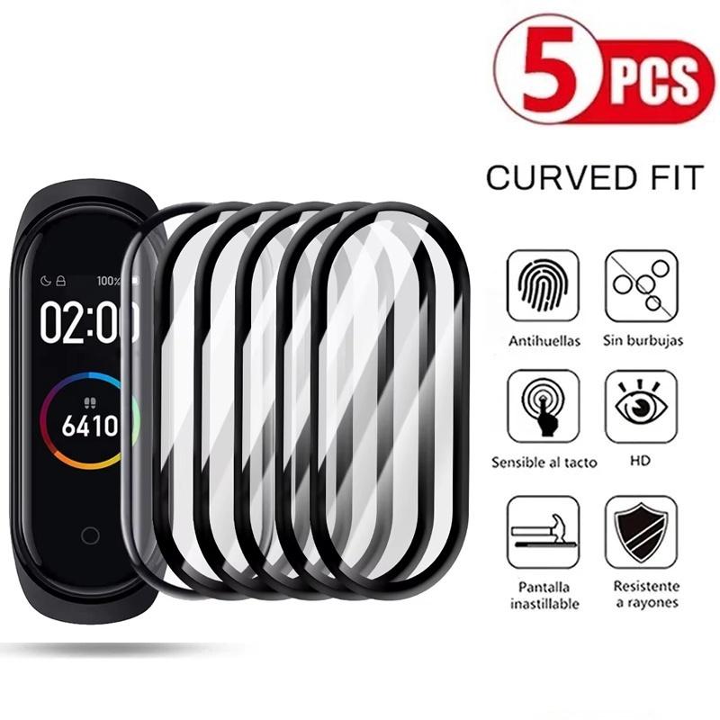 1/5 шт. Защитная пленка для экрана для Xiaomi Mi Band 8 7 Pro 6 5 4, полная защита, мягкая защитная пленка для экрана, аксессуары для умных часов, не стекло