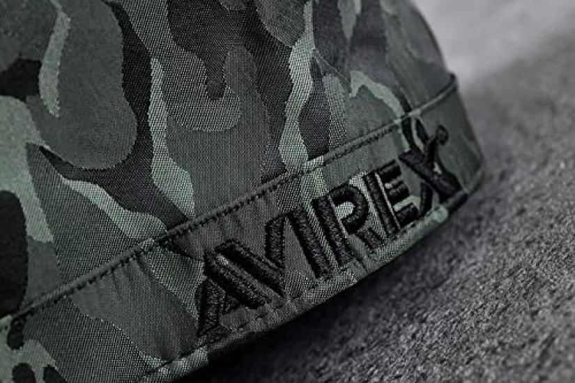 AVIREX Authentic Work Large 7992540 Size ARMY Camouflage Men's Cap, Sizes, (14787700) (JP, Chart, 62.0 Cm, 64.0 Cm, (36))