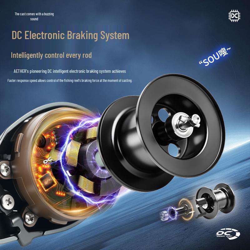 Wind Blade 5-го Поколения Умная DC Кастинговая Катушка - Микро-джиггинг, Дальний заброс, Бесшумная, Анти-бэклош, Электронный тормоз.