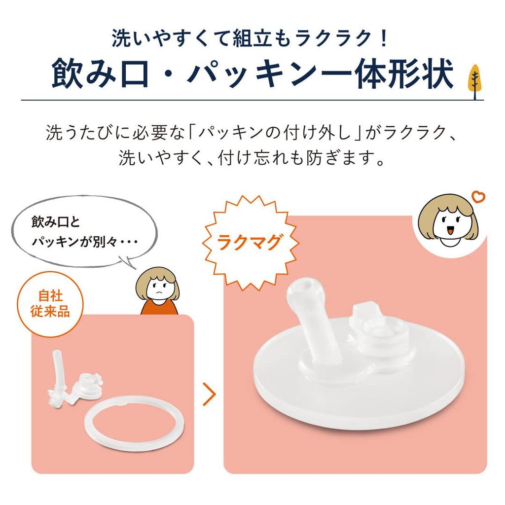 COMBI Rakumug Герметичная поилка-соломинка 240 мл Lion