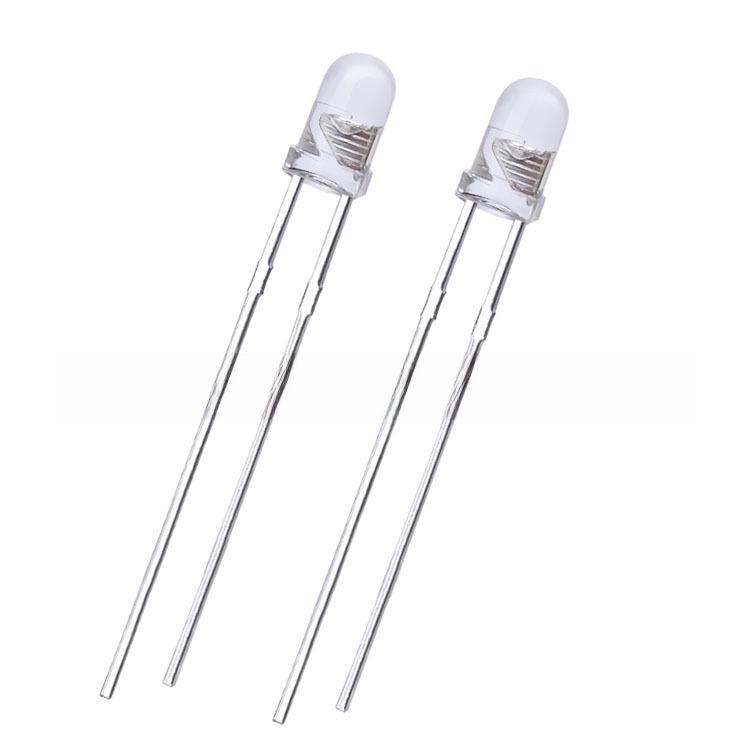 Светодиодные лампы 3 мм/5 мм, высокая яркость, круглая головка F3/F5, красный, зеленый, желтый, синий, белый, прямой штекер