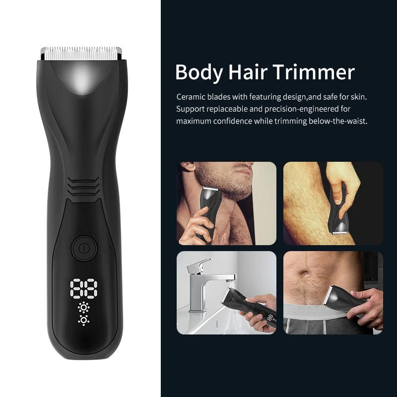 Rechargeable LED Display Hair Clipper Hair Trimmer For Men Shaver Hair Cutting Machine Barber Accessories Cut Machin Beard
