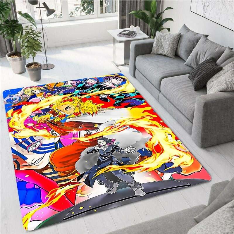 Напольный коврик с рисунком убийцы демонов, дверной коврик, противоскользящий ковер для ванной комнаты, бытовой водопоглощающий ковер, напольный коврик с принтом, ковер