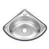Kitchen Sink Bathroom Basins Vegetable Motorhome Steel Bar Small Single Drop Bowl Corner Tub