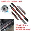 4 шт. 58 см + 25,5 см настоящие углеродные волокна двери автомобиля приветственная пластина порог наклейка на панель
