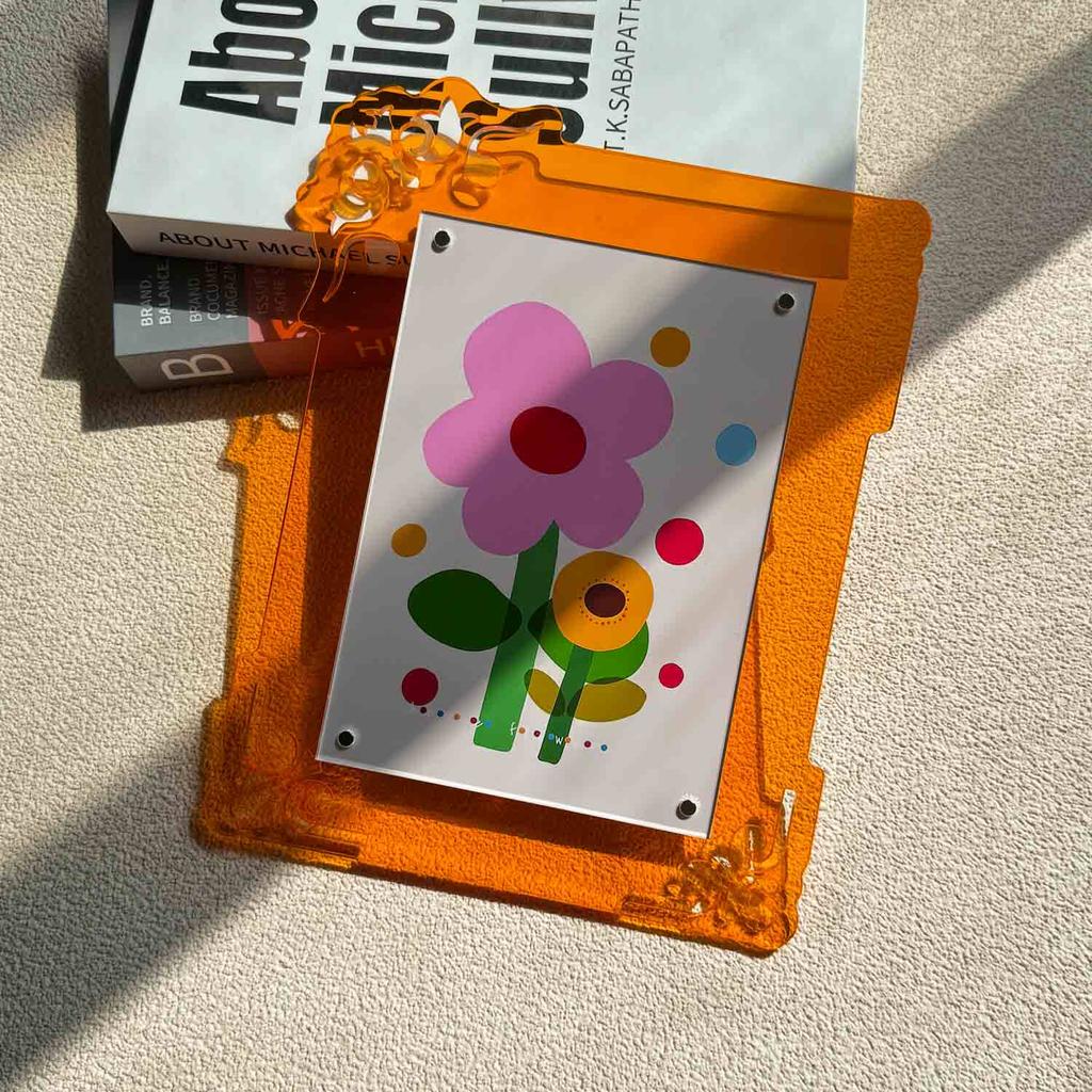 7-дюймовая магнитная прозрачная цветная акриловая фоторамка для Instax Polaroid открыток, фотодисплей, декор для дома