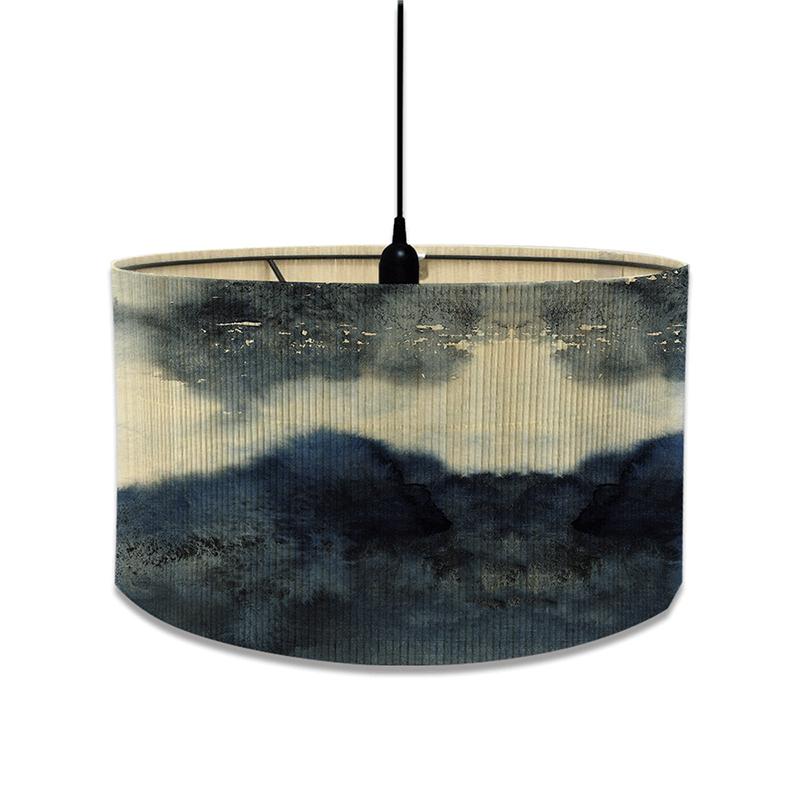 Chandelier Lampshade Table Lampshade Bamboo Lampshade Living Room Decoration Marbled Print