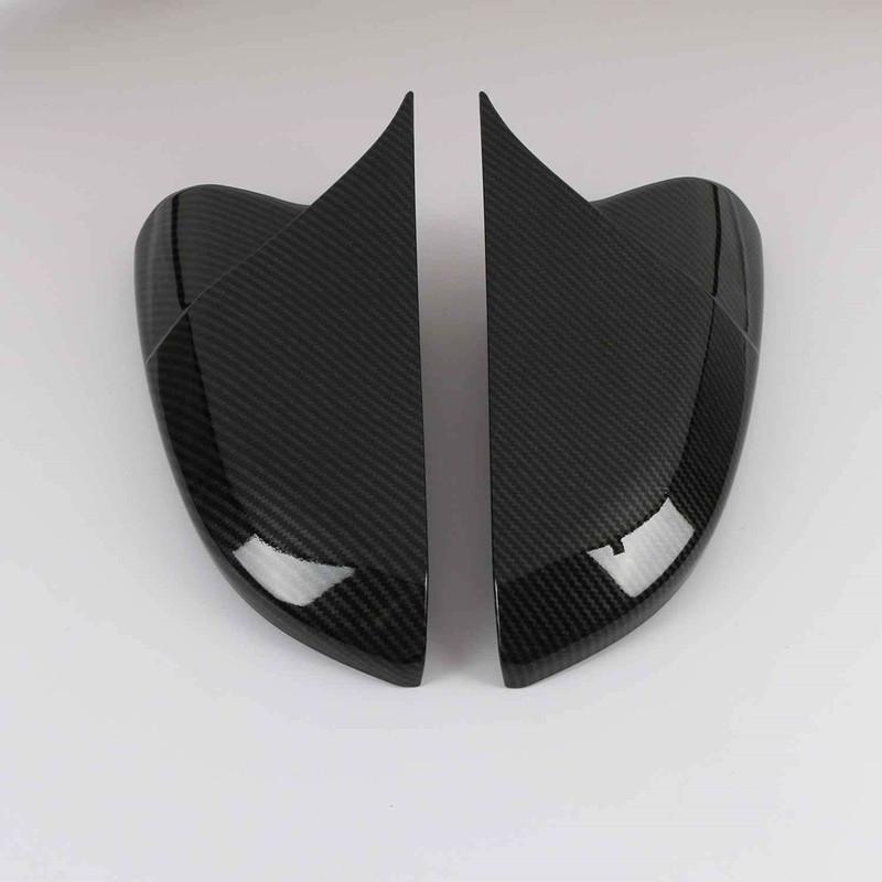 Форма рога ABS углеродное волокно Стиль боковое зеркало заднего вида Кепки для Honda Civic 10th 2016 2017