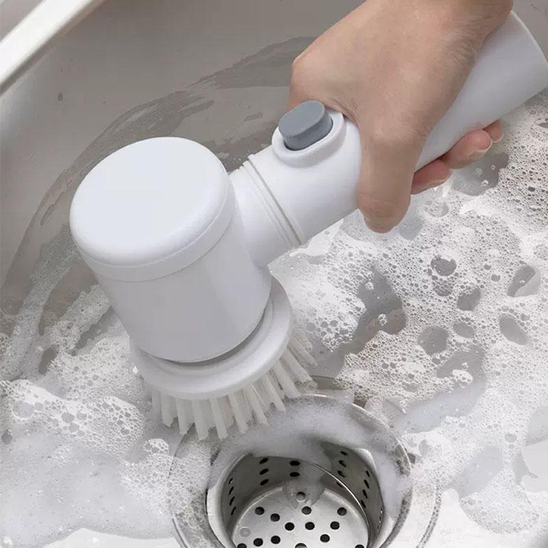 Multi-functional Electric Cleaning Brush for Kitchen and Bathroom - Wireless Handheld Power Scrubber for Dishes, Pots, and Pans AVE