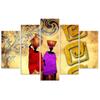 Five piece picture canvas print Painting Africa Colourful Women