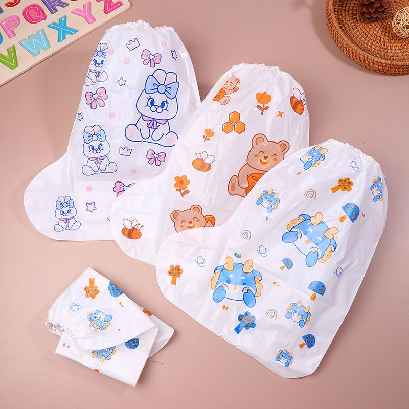 1Pair Cartoon High Waterproof Children'S Shoe Covers Protectors Anti-Slip Rain Proof Long Shoes Cover With Stretchy Cuff