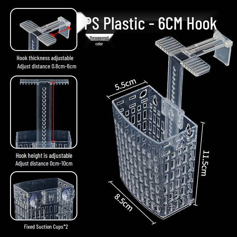 Adjustable Acrylic Hydroponic Basket for Large Fish or Turtle Tanks