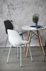Layer 4 black plastic chair with metal base