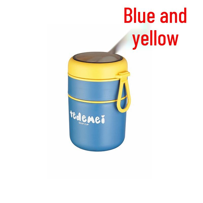 Creative Stainless Steel Insulated Soup and Cereal Cup - Portable Mini Meal Replacement Pot for Office Workers