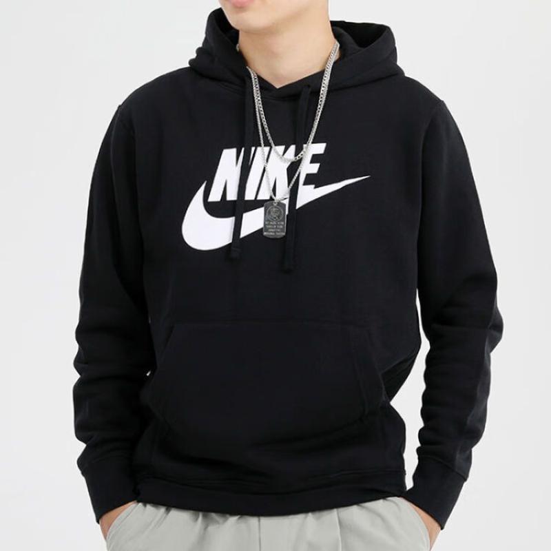 Nike Мужская толстовка с капюшоном Club Fleece Черная BV2974-010