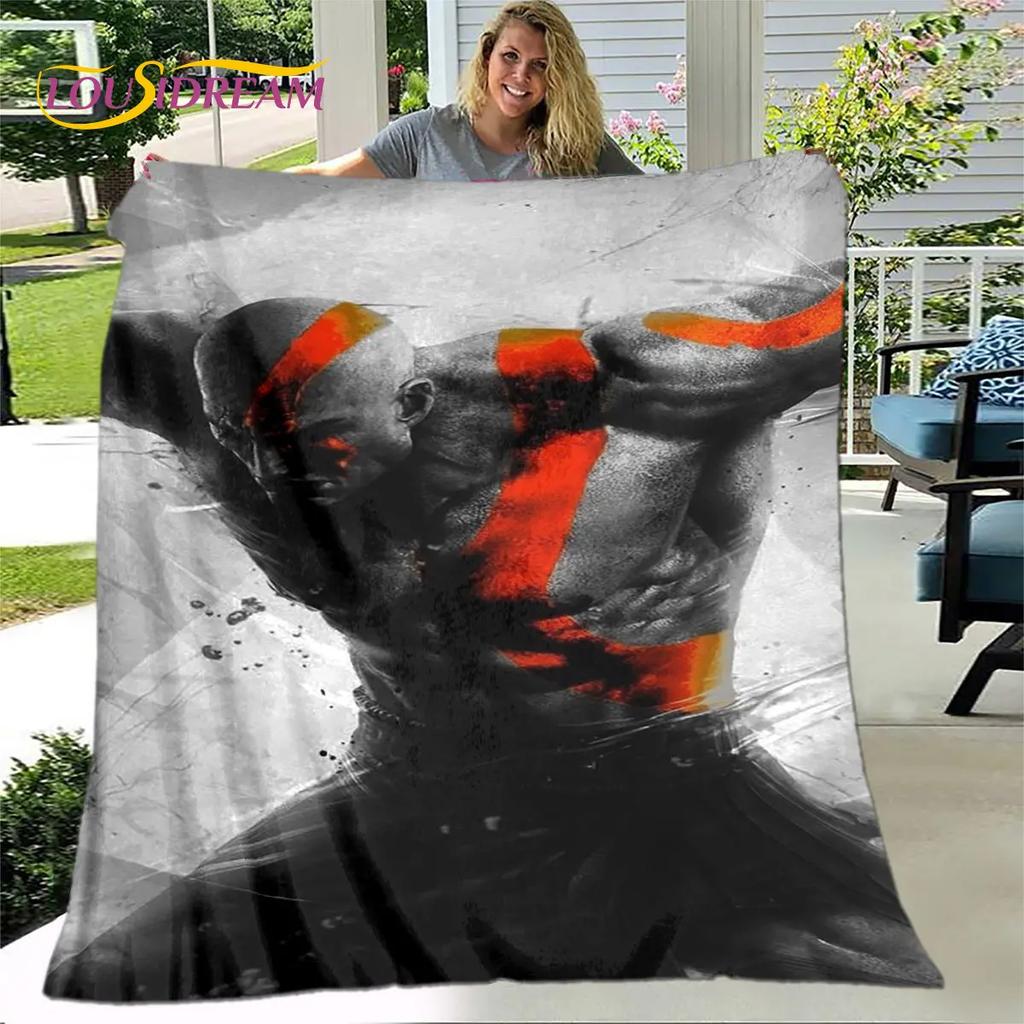 Мягкое плюшевое одеяло God of War для геймеров, фланелевое одеяло, одеяло для гостиной, спальни, кровати, дивана, чехол для пикника Bettdecke