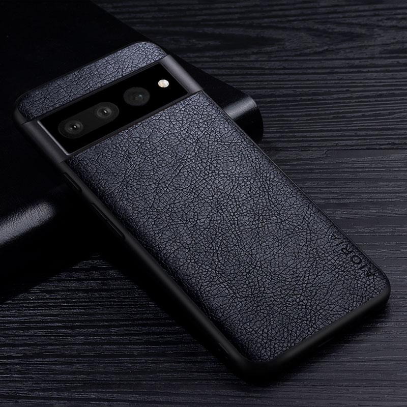 Кожаный чехол для Google Pixel 7 6 Pro Бизнес-стиль Премиум Ретро Узор личи Защитная задняя крышка для Pixel 7A 6A Чехол