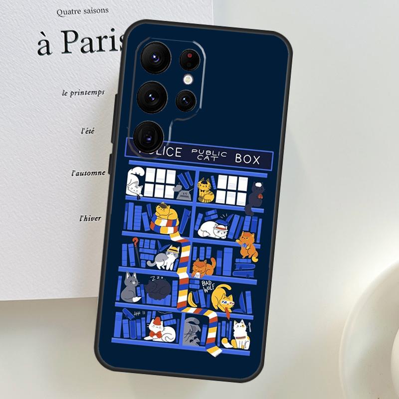 Library Magic cats Kitten Case For Samsung Galaxy S26 Ultra S24 S23 S22 S21 S25 Ultra S10 S20 Plus S25 FE Phone Cover
