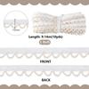 PH PandaHall 10 Yards Cotton Petite Braid Trim with Loop 5/8 Inch Buttonhole Ribbon Braid Trim White Buttonhole Lace Trim for Wedding Bridal Dress