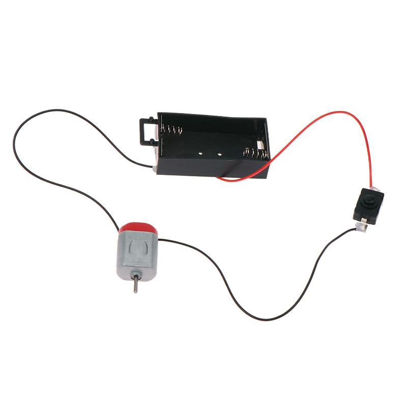 130 Motor Kit With 2xAA Battery Storage Case And Switch 16500 RPM Mini DIY Electronic Motor Circuit Models Kit