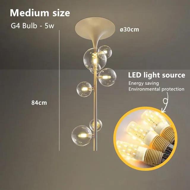 Nordic Luxury Restaurant люстры Glass Bubble Horn Ceiling Pendant Designer Restaurant Home Decoration Ceiling Pendant Lamp