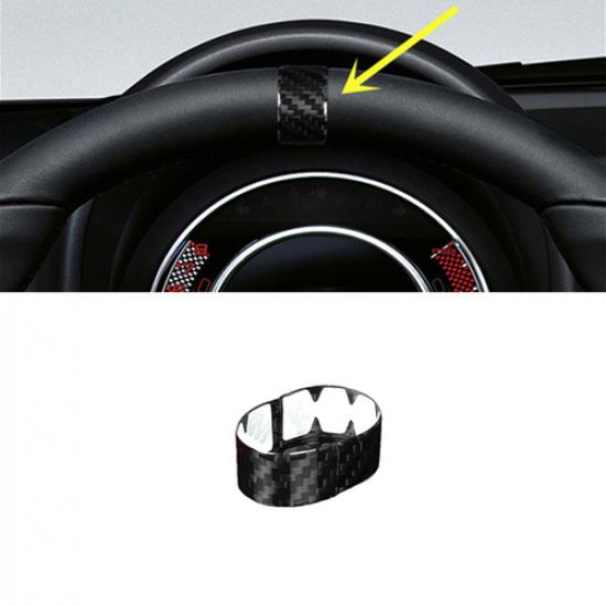 Black Real Hard Carbon Fiber Car Steering Wheel Ring Cover For Fiat 500 -23